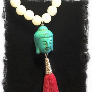 Buda Red & White necklace